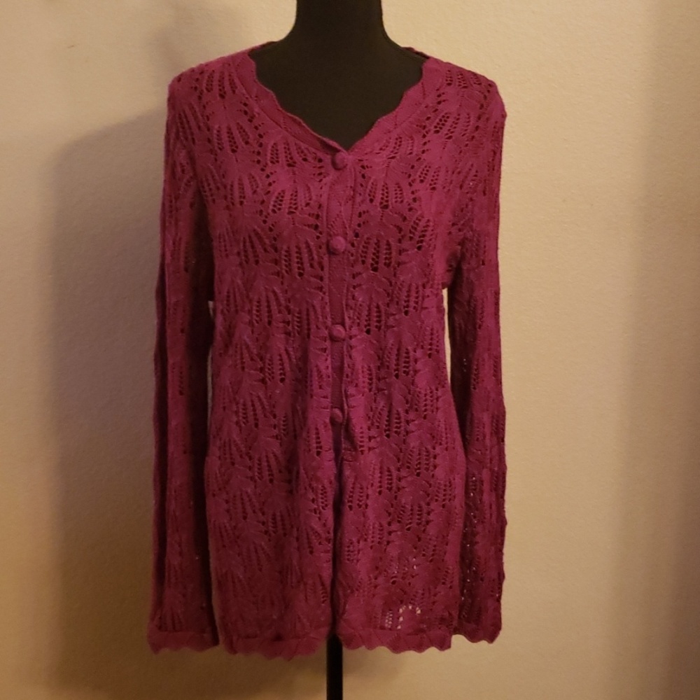 NEW W/TAGS TUNIC LENGTH CARDIGAN